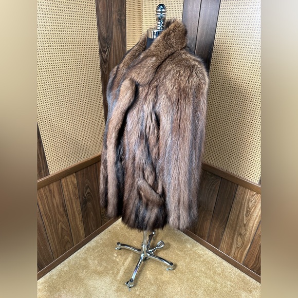 STUNNING VINTAGE FISHER SABLE FUR COAT JACKET STROLLER LARGE - Picture 4 of 11
